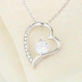 Collar colgante corazón circonita cristal